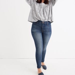 NWT madewell 10" high rise skinny jeans adjustable edition